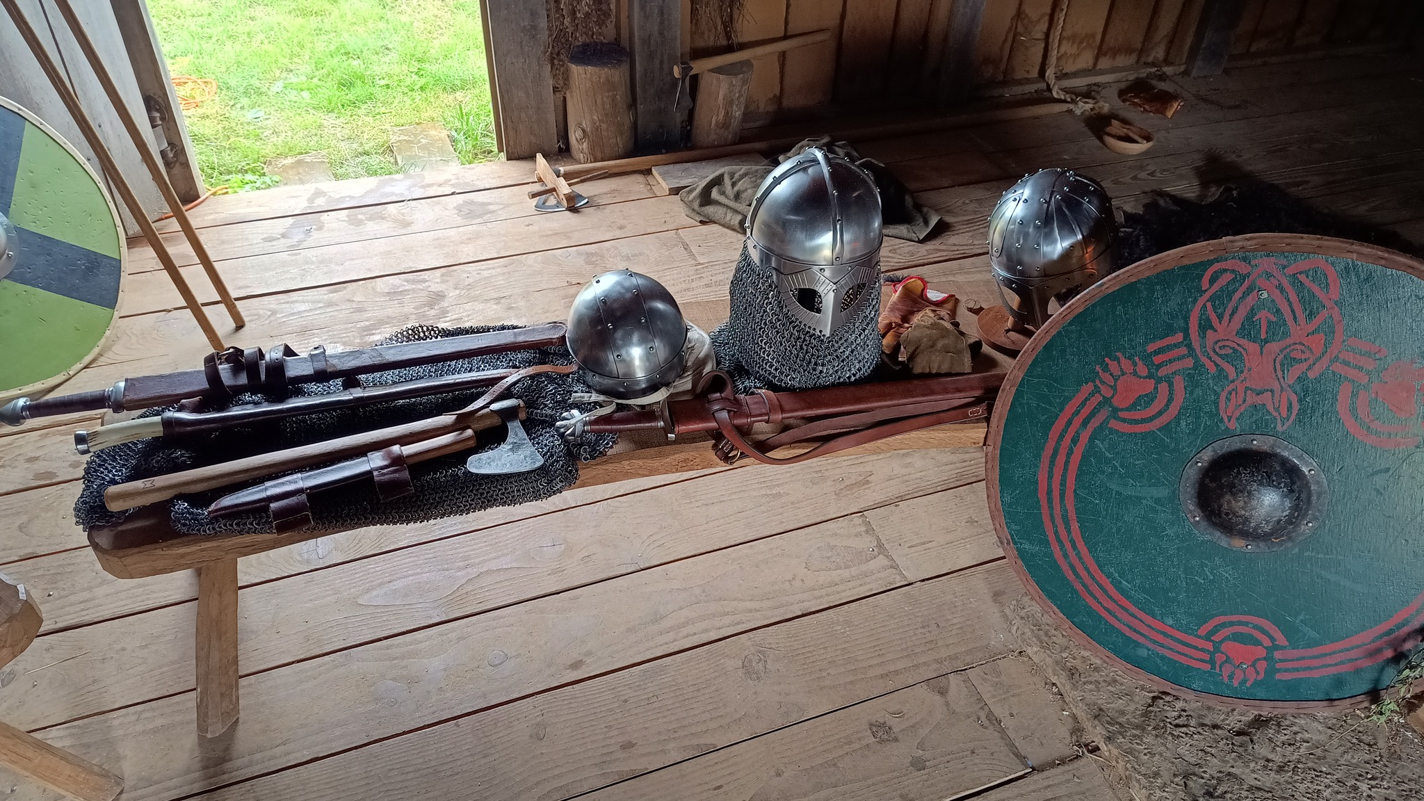 A weapons and armour display